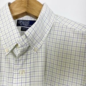 Ralph Lauren Men’s Yarmouth‎ White Plaid Casual Button Down Shirt Size Neck 17